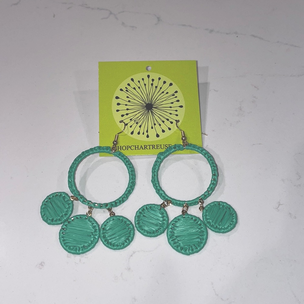 Shop Chartreuse Cora Earrings New